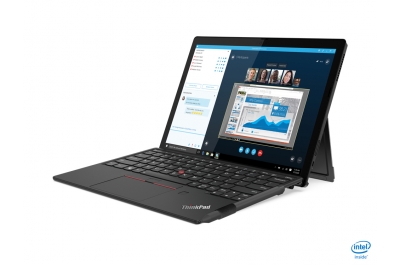 Lenovo ThinkPad X12 Hybride (2-en-1) 31,2 cm (12.3") Écran tactile Full HD+ Intel® Core™ i5 i5-1130G7 16 Go LPDDR4x-SDRAM 256 Go SSD Wi-Fi 6 (802.11ax) Windows 10 Pro Noir