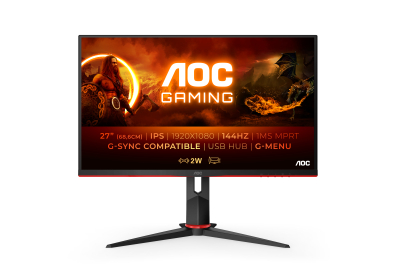 AOC G2 27G2U/BK computer monitor 68,6 cm (27") 1920 x 1080 Pixels Full HD LCD Zwart, Rood