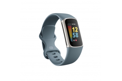 Fitbit Charge 5 AMOLED Polsband activiteitentracker Blauw, Roestvrijstaal