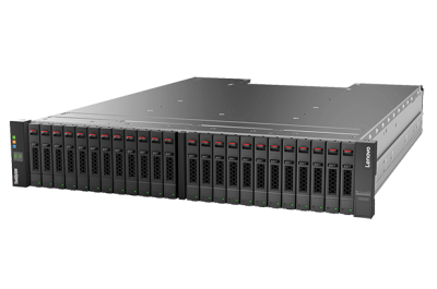 Lenovo DS2200 SFF disk array 0 TB Rack (2U) Zwart, Roestvrijstaal