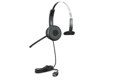 Lenovo 100 Mono Headset Bedraad Hoofdband Kantoor/callcenter USB Type-A Zwart