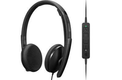 Lenovo 4XD1M39028 hoofdtelefoon/headset Bedraad Hoofdband USB Type-C Zwart
