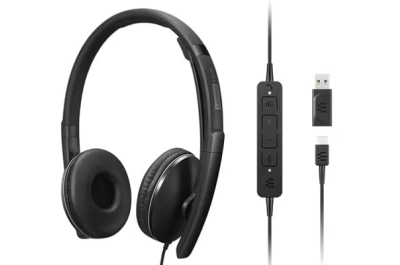 Lenovo 4XD1M45627 hoofdtelefoon/headset Bedraad Hoofdband USB Type-C Zwart