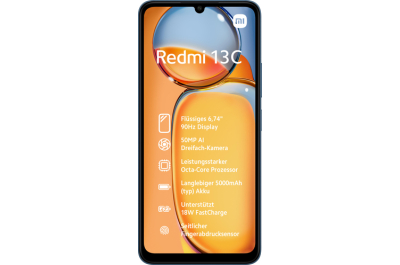 Xiaomi Redmi 13C 17,1 cm (6.74") Double SIM 4G USB Type-C 8 Go 256 Go 5000 mAh Bleu, Marine
