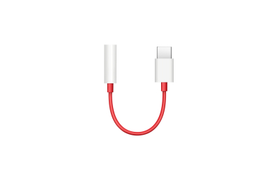 OnePlus TC01W câble de téléphone portable Rouge 0,09 m USB C 3,5mm