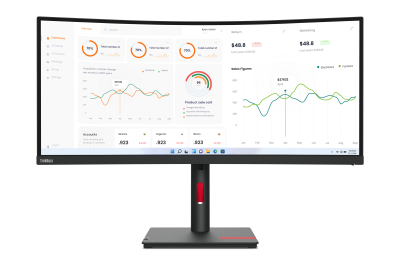 Lenovo ThinkVision T34w-30 LED display 86,4 cm (34") 3440 x 1440 Pixels Wide Quad HD Zwart