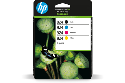 HP 924 originele CMYK-inktcartridge 4 stuks