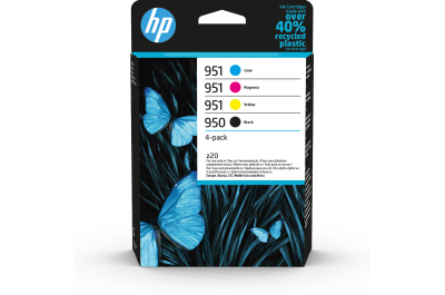 HP 950 zwarte/951 originele cyaan/magenta/gele inktcartridges, 4-pack