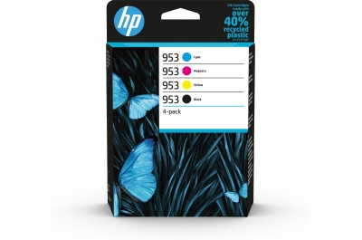 HP 953 Pack de 4 cartouches d'encre Noir/Cyan/Magenta/Jaune authentiques