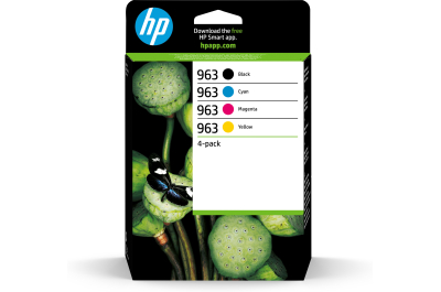 HP 963 Pack de 4 cartouches d'encre Noir/Cyan/Magenta/Jaune authentiques