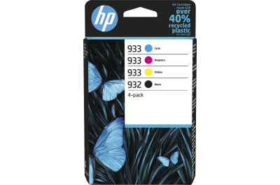 HP 932 zwarte/933 cyaan/magenta/gele originele inkt, 4-pack