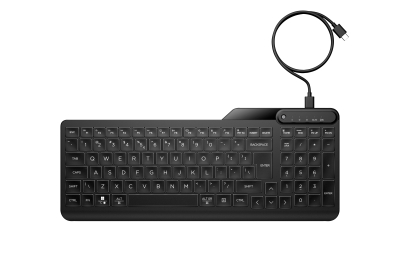 HP 405 backlit toetsenbord met kabel voor meerdere apparaten