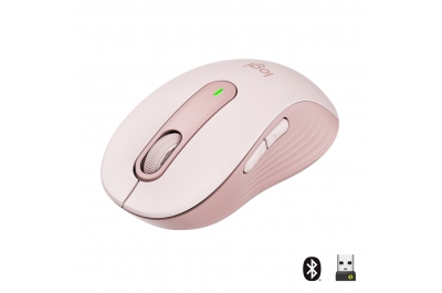 Logitech Signature M650 Draadloze Muis - Voor kleine tot middelgrote handen, 2 jaar batterijduur, stil klikken, aanpasbare zijknoppen, Bluetooth, compatibel met meerdere apparaten - Roze