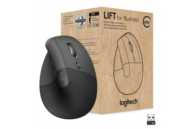 Logitech Lift for Business muis Linkshandig RF-draadloos + Bluetooth Optisch 4000 DPI