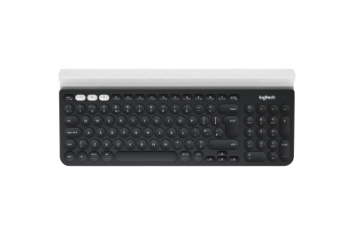 Logitech K780 Multi-Device Wireless Keyboard toetsenbord RF-draadloos + Bluetooth QWERTZ Zwitsers Grijs, Wit