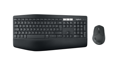 Logitech 920-008225 toetsenbord Inclusief muis Universeel RF-draadloos + Bluetooth AZERTY Belgisch Zwart