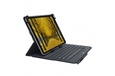 Logitech Universal Folio with integrated keyboard for 9-10 inch tablets Zwart Bluetooth QWERTZ Zwitsers