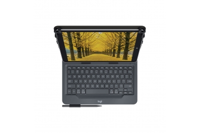 Logitech Universal Folio with integrated keyboard for 9-10 inch tablets Zwart Bluetooth QWERTY Brits Engels