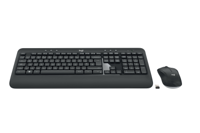 Logitech 920-008676 toetsenbord Inclusief muis Universeel USB AZERTY Frans Zwart, Wit