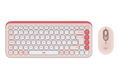 Logitech 920-013142 toetsenbord Inclusief muis Universeel Bluetooth QWERTY US International Roze, Wit