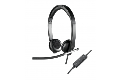 Logitech H650e Headset Bedraad Hoofdband Kantoor/callcenter USB Type-A Zwart, Zilver