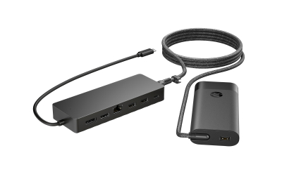 HP Universal USB-C-hub- en laptopladercombinatie