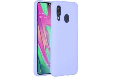 Accezz Liquid Silicone Backcover Samsung Galaxy A40 - Paars