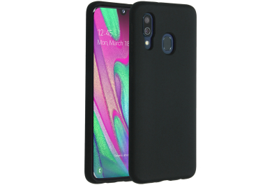 Accezz Liquid Silicone Backcover Samsung Galaxy A40 - Zwart