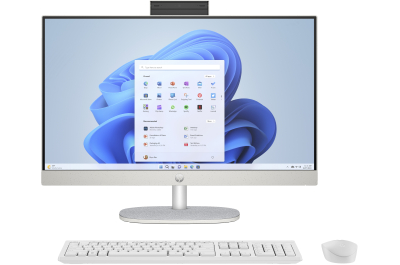 HP 24-cr1055nd Intel Core Ultra 5 125U 60,5 cm (23.8") 1920 x 1080 Pixels Alles-in-één-pc 16 GB DDR5-SDRAM 512 GB SSD Windows 11 Home Wi-Fi 6 (802.11ax) AI PC Wit