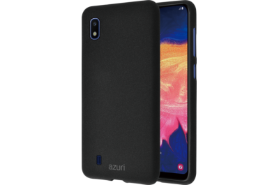 Azuri flexible cover with sand texture - zwart - voor Samsung A10