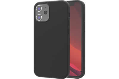 Azuri liquid silicon cover - zwart - voor iPhone 12 mini