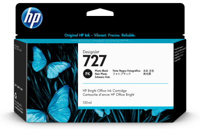 HP 727 zwarte DesignJet fotoinktcartridge, 130 ml