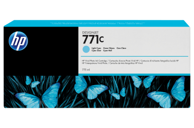 HP 771C cartouche d'encre Designjet cyan clair, 775 ml