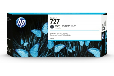 HP 727 matzwarte DesignJet inktcartridge, 300 ml