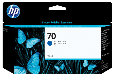 HP 70 cartouche d'encre bleue 130 ml