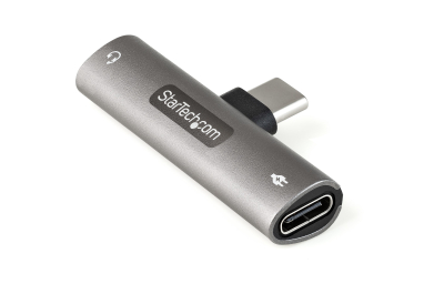 StarTech.com USB-C Audio & Oplaadadapter - USB-C Audio Adapter met 3.5mm TRRS Koptelefoon/Headset Jack en 60W USB Type-C Power Delivery Pass-through - Voor USB-C Telefoon/Tablet/Laptop