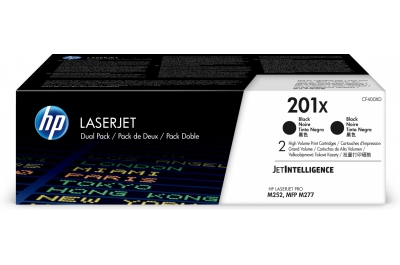 HP 201X originele high-capacity zwarte LaserJet tonercartridges, 2-pack