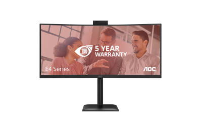 AOC E4 CU34E4CW computer monitor 86,4 cm (34") 3440 x 1440 Pixels UltraWide Quad HD LED Zwart