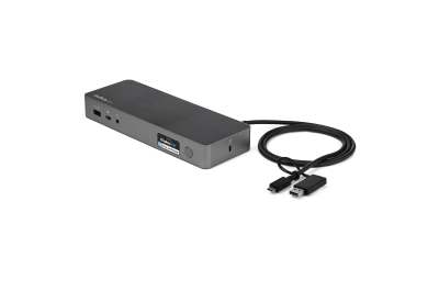 StarTech.com Universele Laptop Docking Station, Hybrid USB-C & USB-A Dock, Dual 4K DP & HDMI, 60W PD, Mac / Windows / Chrome OS, 4x USB 5Gbps Hub, GbE