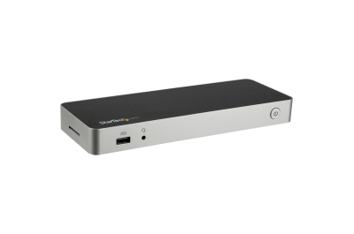StarTech.com USB C Dock, Dual Monitor HDMI & DisplayPort 4K 30Hz, USB Type-C Laptop Docking Station, 60W Power Delivery, SD, 4 ports USB-A 3.0 Hub, GbE, Audio, Thunderbolt 3 Compatibel