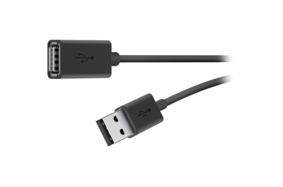 Belkin USB 2.0 A M/F 3m USB-kabel USB A Zwart