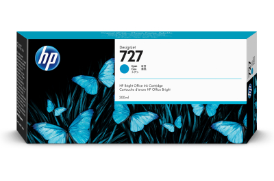 HP 727 cartouche d'encre DesignJet cyan, 300 ml