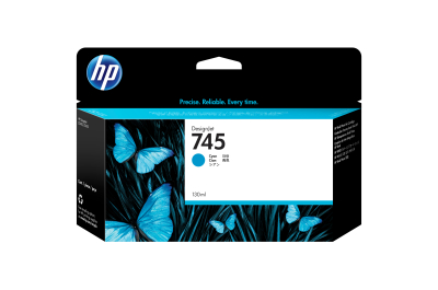 HP 745 cyaan DesignJet inktcartridge, 130 ml