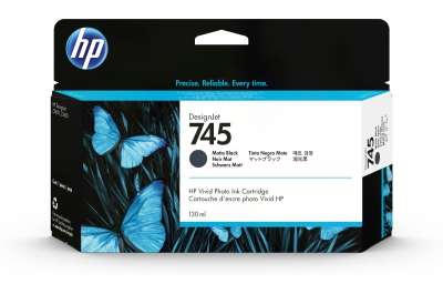 HP 745 matzwarte DesignJet inktcartridge, 130 ml