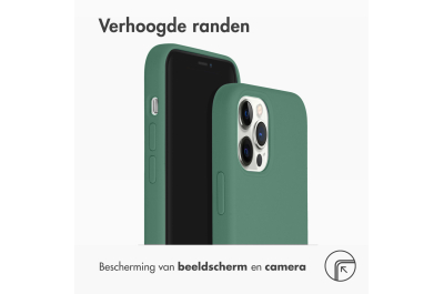 Accezz Liquid Silicone Backcover met MagSafe iPhone 12 (Pro) - Groen