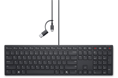 DELL KB525C toetsenbord Kantoor USB QWERTY US International Zwart