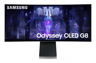 Samsung Odyssey Neo G8 S34BG850SU computer monitor 86,4 cm (34") 3440 x 1440 Pixels UltraWide Quad HD OLED Zilver