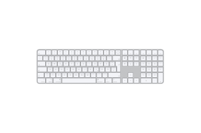 Apple Magic toetsenbord Universeel USB + Bluetooth Duits Aluminium, Wit