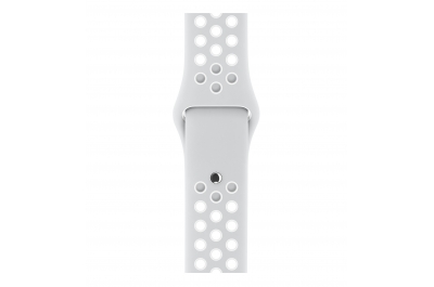 Apple Bracelet Sport Nike Platine pur/Blanc 38 mm