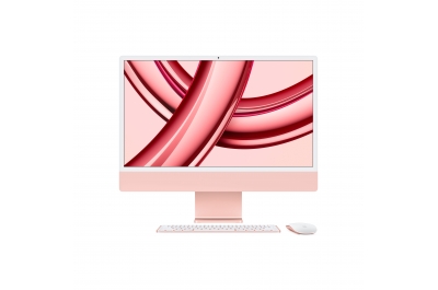 Apple iMac Apple M M3 59.7 cm (23.5") 4480 x 2520 pixels 8 GB 256 GB SSD All-in-One PC macOS Sonoma Wi-Fi 6E (802.11ax) Pink